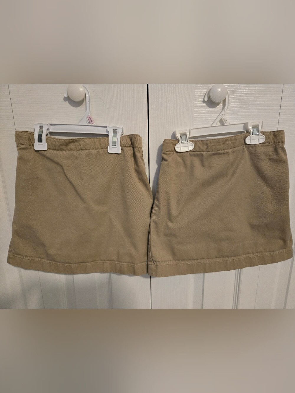 Lands End Khaki Mini Skort Above Knee Pair